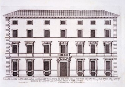 Palazzo des Marchese Giovanni Battista Crescentii, Rom, aus 